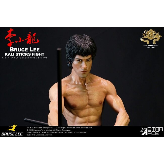 Enter the Dragon Filmstatue 1/6 Bruce Lee Kali Sticks Fight Deluxe Basement Version 30 cm