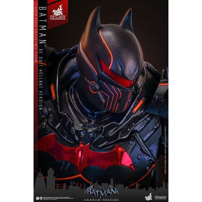 Batman Arkham Origins Videospiel-Meisterwerk-Actionfigur 1/6 XE Anzug Hellbat Version Hot Toys Exklusiv 33 cm