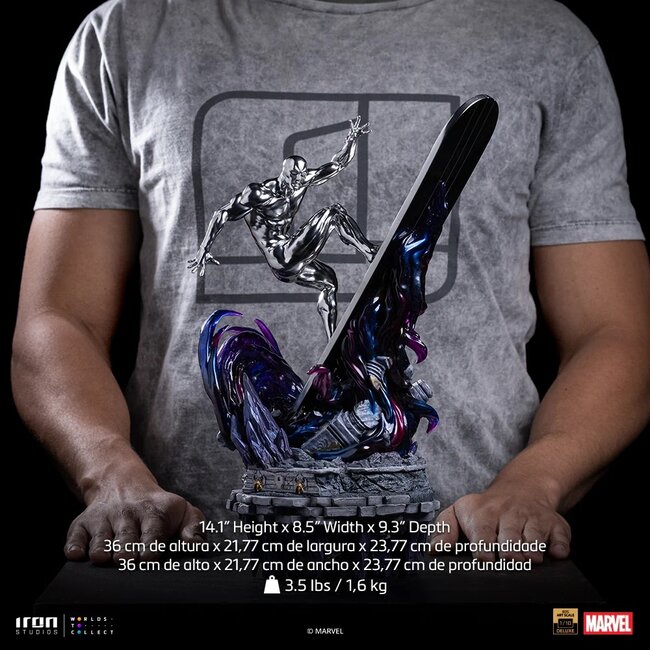 Marvel Comics Infinity Gauntlet Diorama Art Scale Statue 1/10 Silver Surfer Deluxe 36 cm