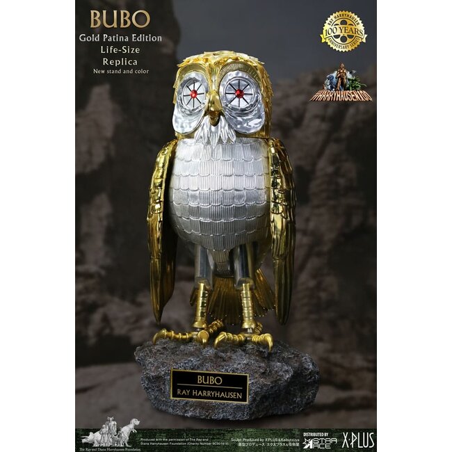 Kampf der Titanen Statue Ray Harryhausens Bubo Gold Patina Edition Deluxe Ver. 34 cm