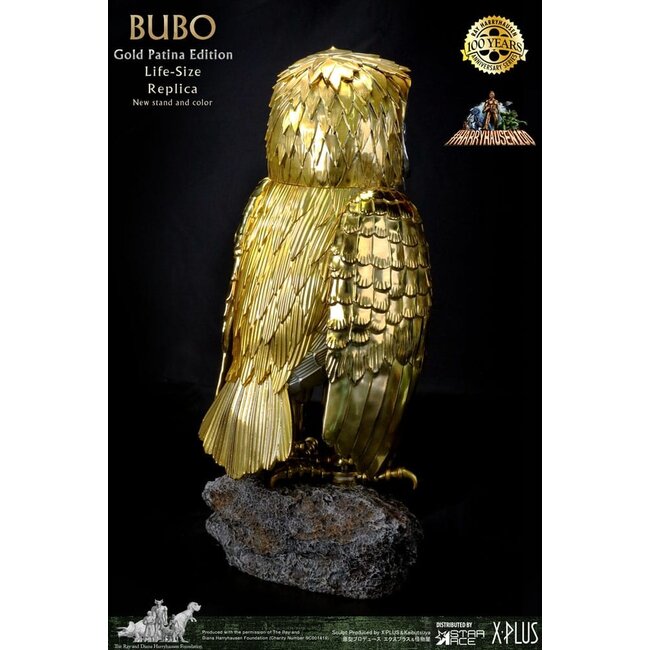 Kampf der Titanen Statue Ray Harryhausens Bubo Gold Patina Edition Deluxe Ver. 34 cm