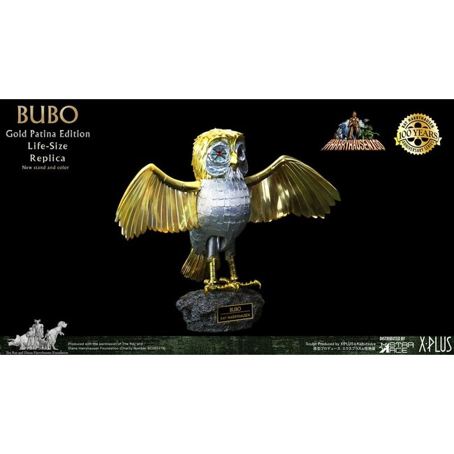 Clash of the Titans Statue Ray Harryhausens Bubo Gold Patina Edition Deluxe Ver. 34 cm