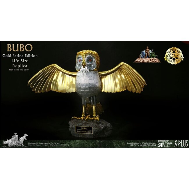 Clash of the Titans Statue Ray Harryhausens Bubo Gold Patina Edition Deluxe Ver. 34 cm