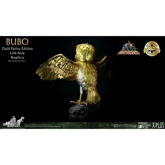 Kampf der Titanen Statue Ray Harryhausens Bubo Gold Patina Edition Deluxe Ver. 34 cm