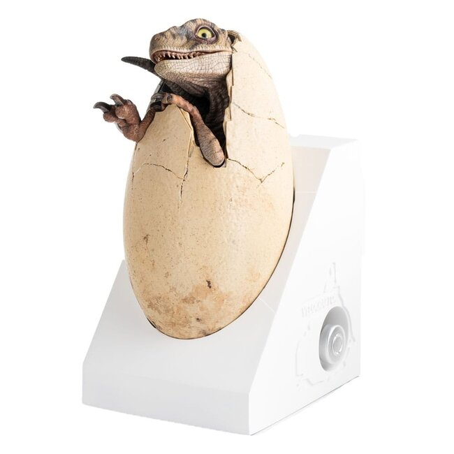 Jurassic Park III ECC Elite Creature Line Statue Weiße Königin beim Schlüpfendes Ei 13 cm