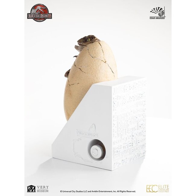 Jurassic Park III ECC Elite Creature Line Statue Weiße Königin beim Schlüpfendes Ei 13 cm