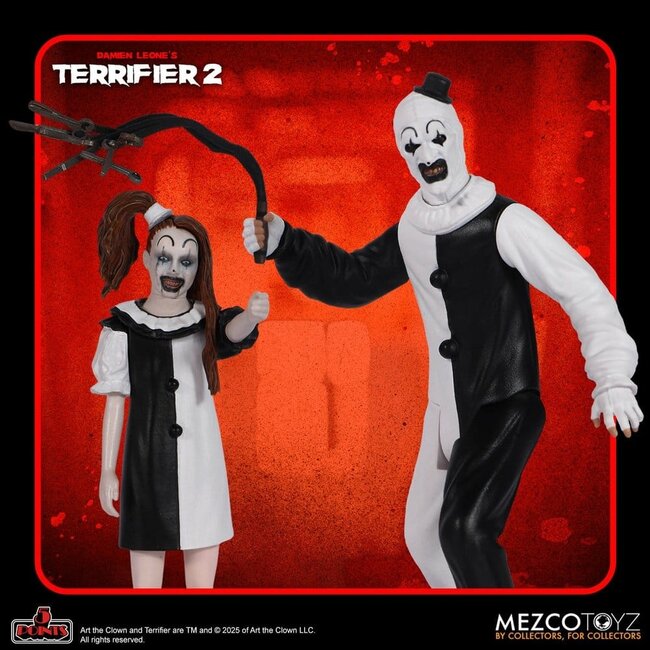 Terrifier 2 5 Points Action Figures Set Art & Little Pale Girl 10 cm