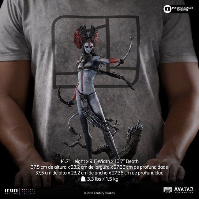 Avatar 3: Feuer und Asche – Maßstabsgetreue Statue im Maßstab 1:10, Varang, 38 cm