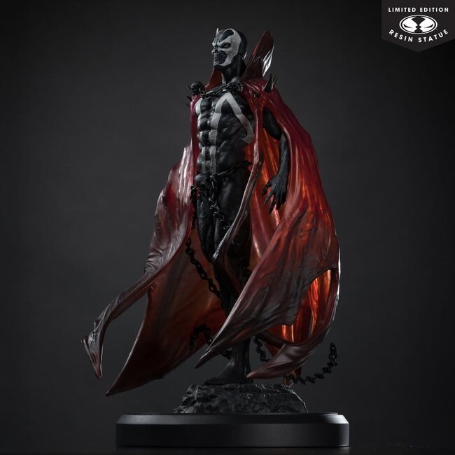 Spawn-Statue, schwarz-weiß-rot, Maßstab 1:10, hergestellt von Puppenspieler Lee, 23 cm