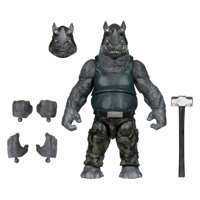 Teenage Mutant Ninja Turtles Page Punchers Action Figure Rocksteady 17 cm