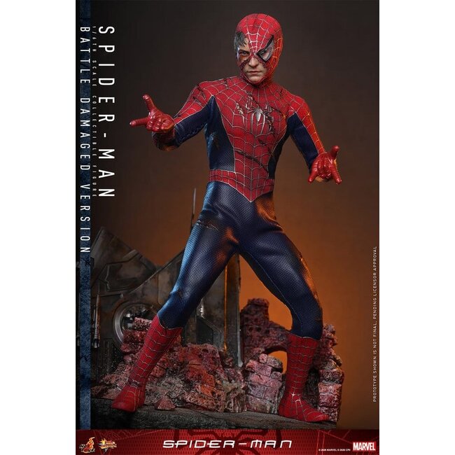 Spider-Man Movie Masterpiece Actionfigur 1/6 Spider-Man (Kampfbeschädigte Version) 30 cm