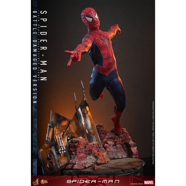 Spider-Man Movie Masterpiece Action Figure 1/6 Spider-Man (Battle Damaged Version) 30 cm