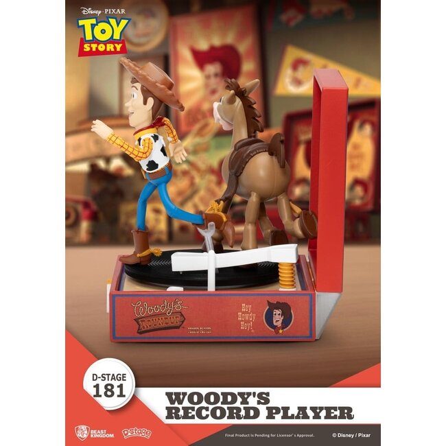 Toy Story Plattenspieler-Serie PVC-Figur Woodys Plattenspieler 13 cm