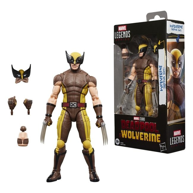 Hasbro Deadpool & Wolverine Marvel Legends Action Figure Wolverine (Brown Suit) 15 cm
