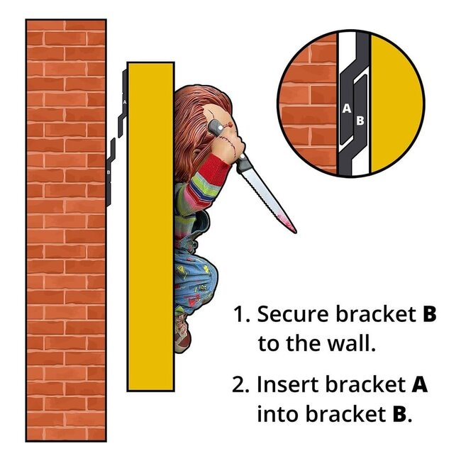 Chucky (Child's Play) Wandskulptur 1/1 Braut von Chucky 43 x 46 x 76 cm