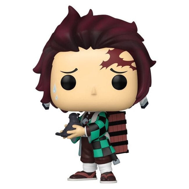 Funko Dämonentöter: Kimetsu no Yaiba POP! Animations-Vinylfiguren Tanjiro mit Krähe 9 cm