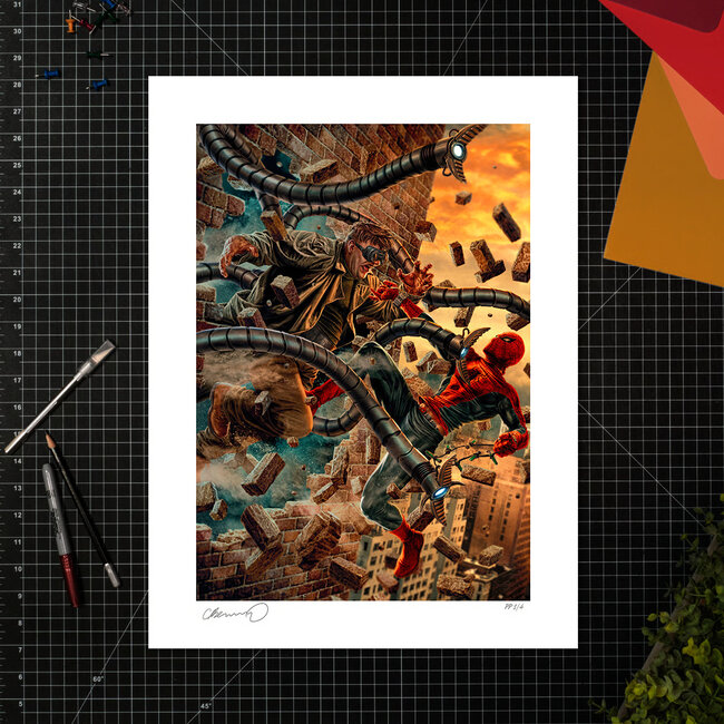 Marvel Kunstdruck „The Amazing Spider-Man vs. Doc Ock“ 46 x 61 cm – ungerahmt