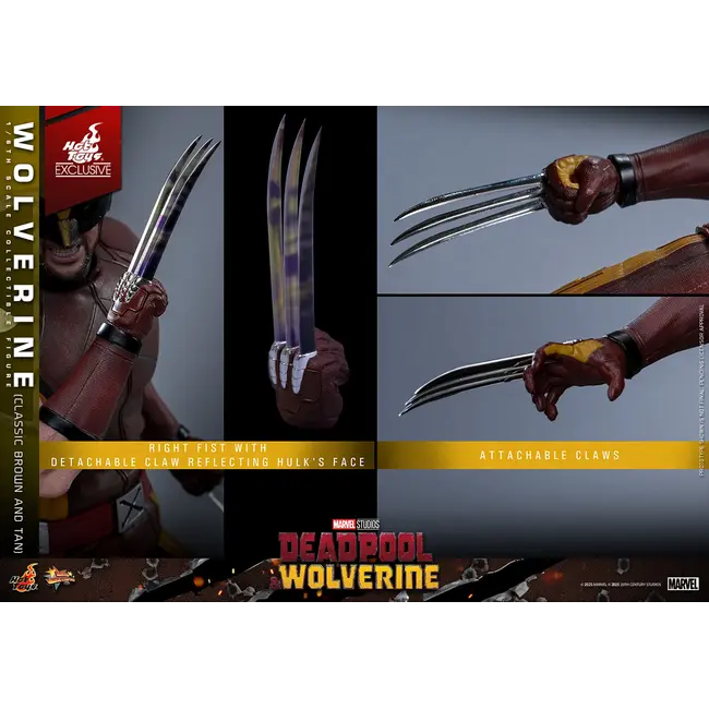 Deadpool & Wolverine Movie Masterpiece Action Figure 1/6 Wolverine (Classic Brown and Tan) Hot Toys Exclusive 31 cm