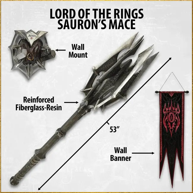 Lord of the Rings Replica 1/1 Mace of Sauron with One Ring