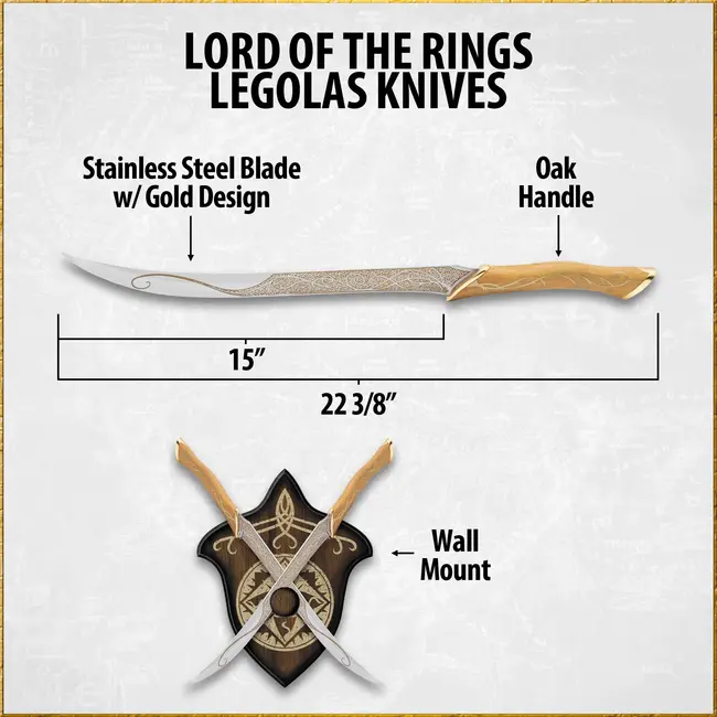 Herr der Ringe Replik 1/1 Kampfmesser des Legolas