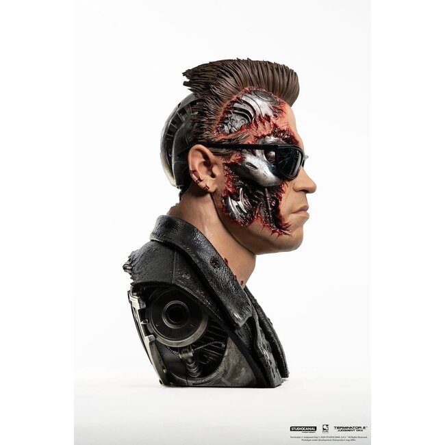 Terminator 2 Replika 1/1 T-800 Modell 101 Kampfgeschädigte Kunstmaske 47 cm