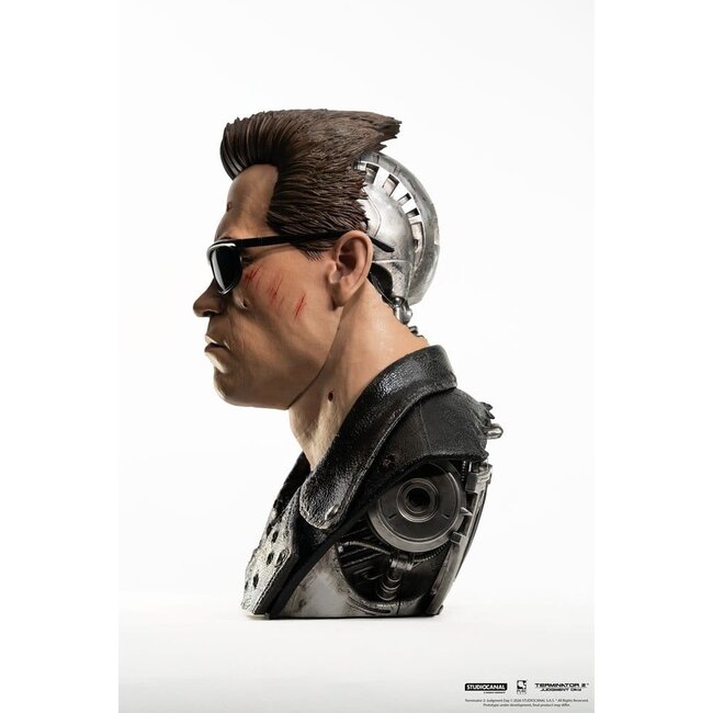 Terminator 2 Replica 1/1 T-800 Model 101 Battle Damaged Art Mask 47 cm