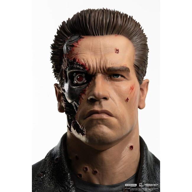 Terminator 2 Replica 1/1 T-800 Model 101 Battle Damaged Art Mask 47 cm