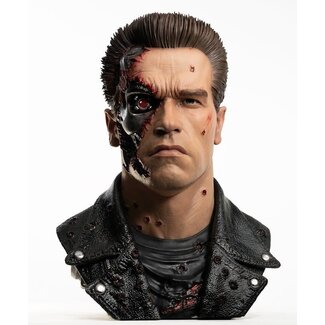 Pure Arts Terminator 2 Replika 1/1 T-800 Modell 101 Kampfgeschädigte Kunstmaske 47 cm