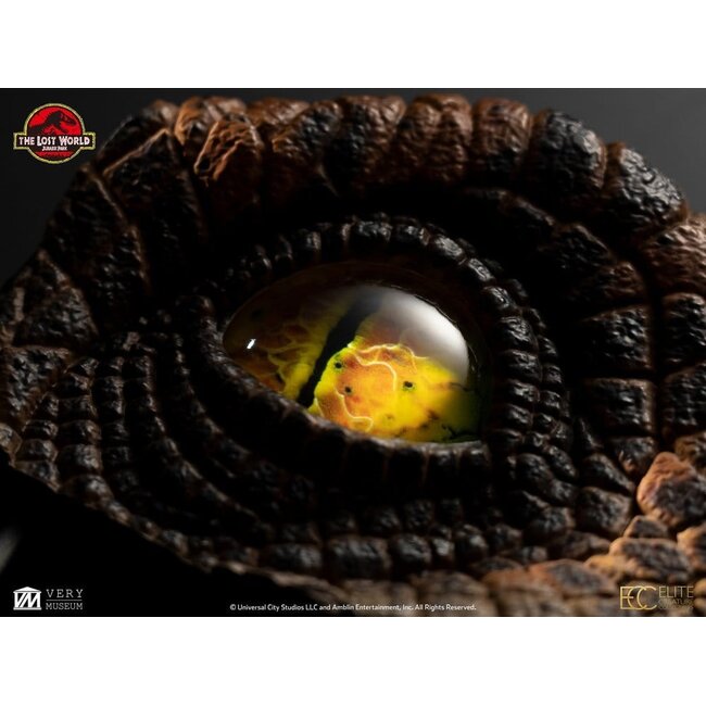 Die verlorene Welt: Jurassic Park – Replika-Büste eines männlichen Velociraptor-Auges, 23 cm