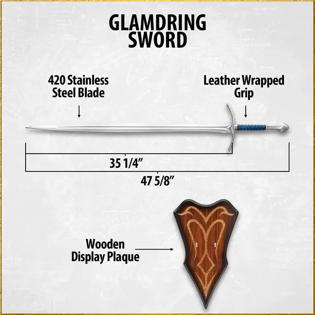 Herr der Ringe Replika 1/1 Glamdring Schwert von Gandalf 121 cm