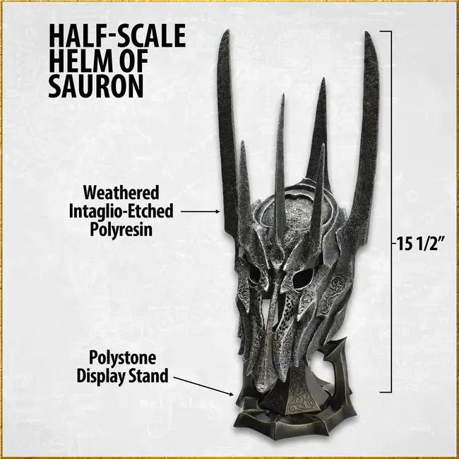 Herr der Ringe: Die Gefährten – Replika 1/2 Helm von Sauron, 40 cm