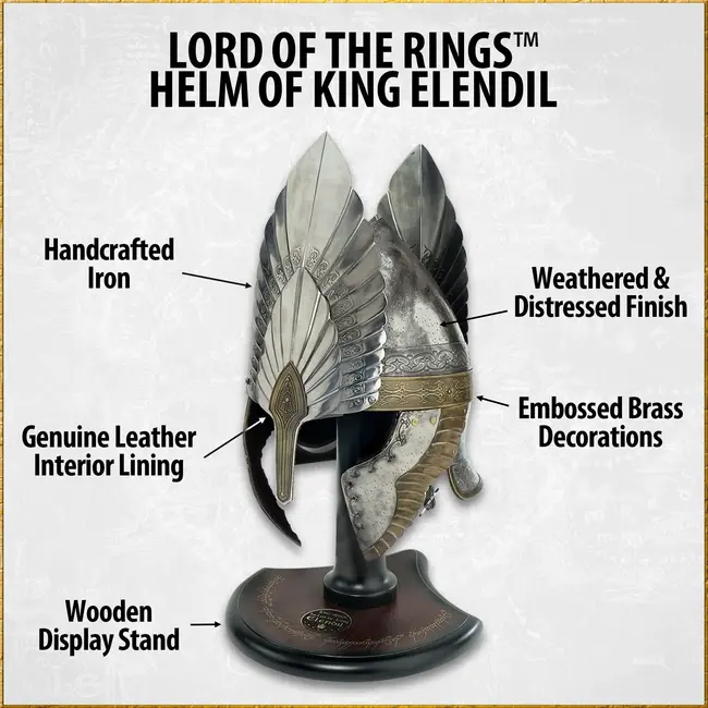 Herr der Ringe Replika 1/1 Helm von Elendil