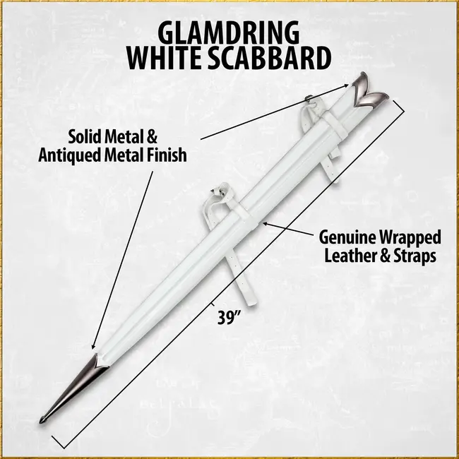 Herr der Ringe Replika 1/1 Glamdring-Scheide weiß 99 cm