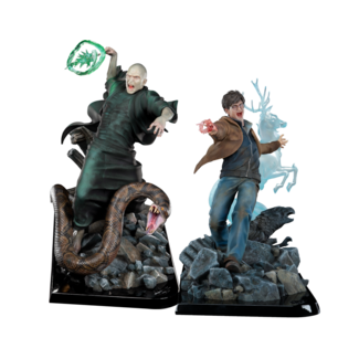 Tsume Art Harry Potter Statue 1/6 Lord Voldemort 36 cm vs Harry Potter 30 cm