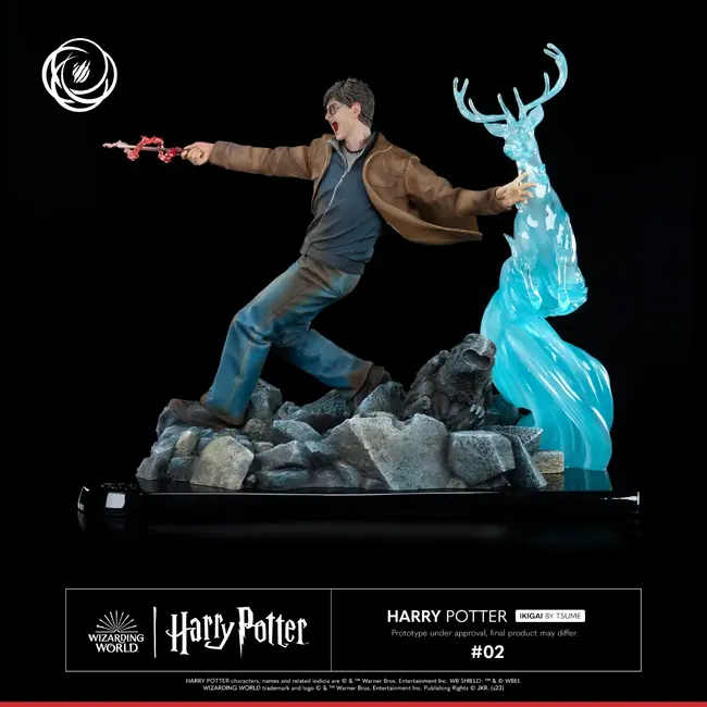 Harry Potter Statue 1/6 Lord Voldemort 36 cm vs Harry Potter 30 cm