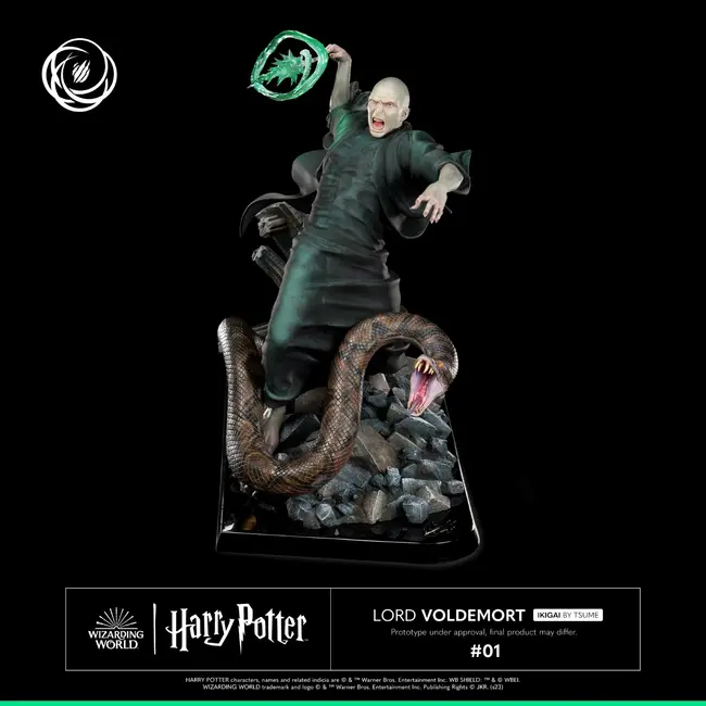 Harry Potter Statue 1/6 Lord Voldemort 36 cm vs Harry Potter 30 cm