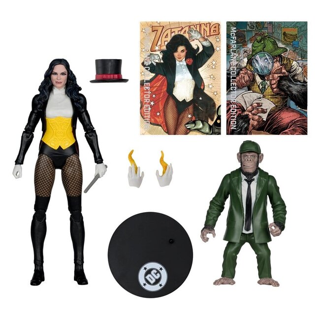 DC Multiverse McFarlane Action Figure Zatanna with Detective Chimp Collector Edition #53 18 cm