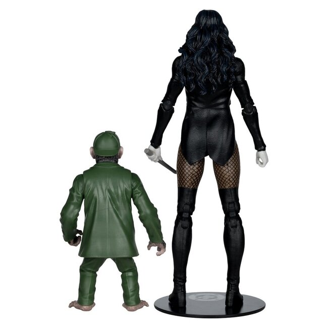 DC Multiverse McFarlane Actionfigur Zatanna mit Detective Chimp, Sammleredition Nr. 53, 18 cm