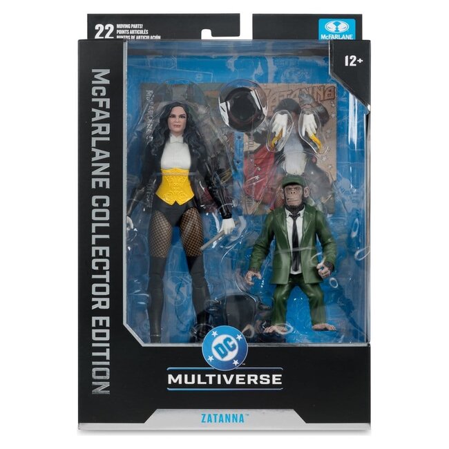 DC Multiverse McFarlane Action Figure Zatanna with Detective Chimp Collector Edition #53 18 cm