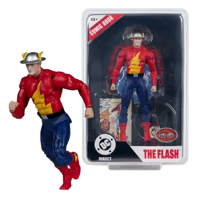 McFarlane Toys DC Direct Page Punchers Action Figure The Flash Jay Garrick (The Flash #123) (Red Platinum Edition) 18 cm
