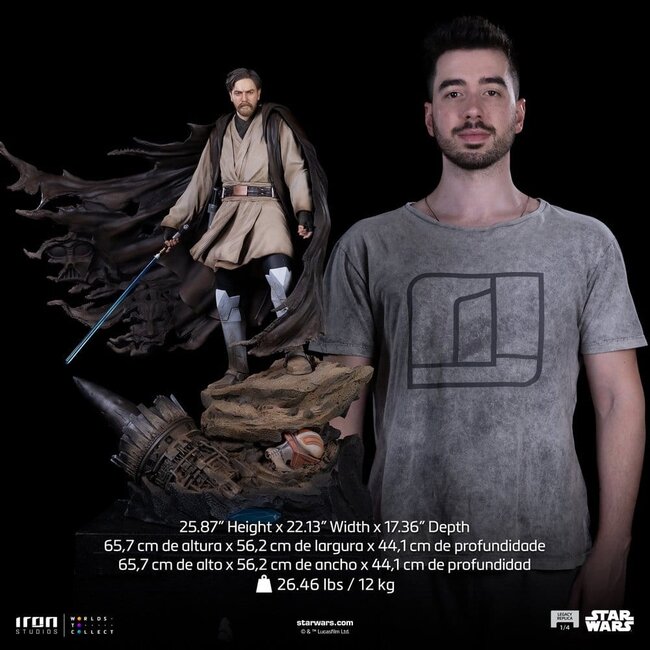 Star Wars Legacy Replika-Statue 1/4 Obi-Wan-Signaturen 66 cm