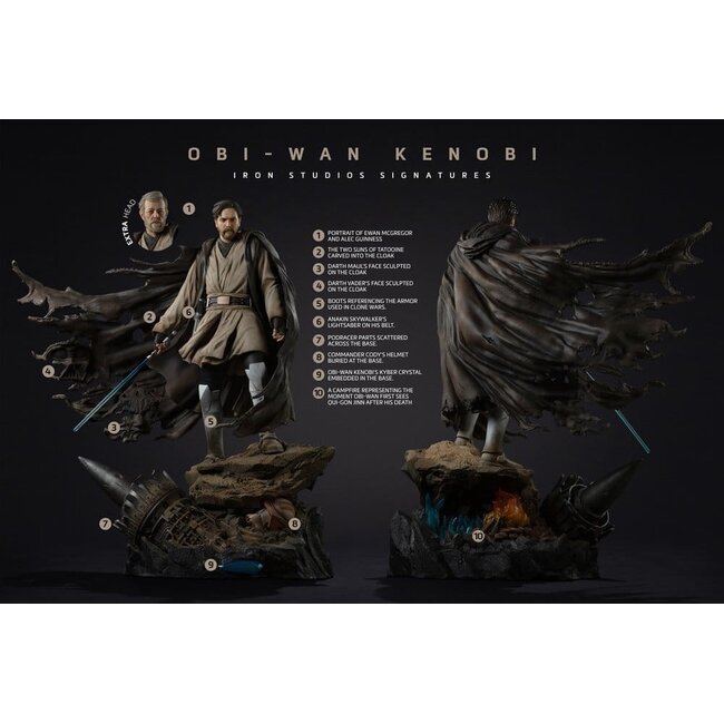 Star Wars Legacy Replica Statue 1/4 Obi-Wan Signatures 66 cm