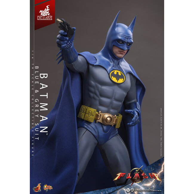 The Flash Movie Masterpiece Action Figure 1/6 Batman (Blue & Grey Suit) Limited Edition Hot Toys Exclusive 30 cm