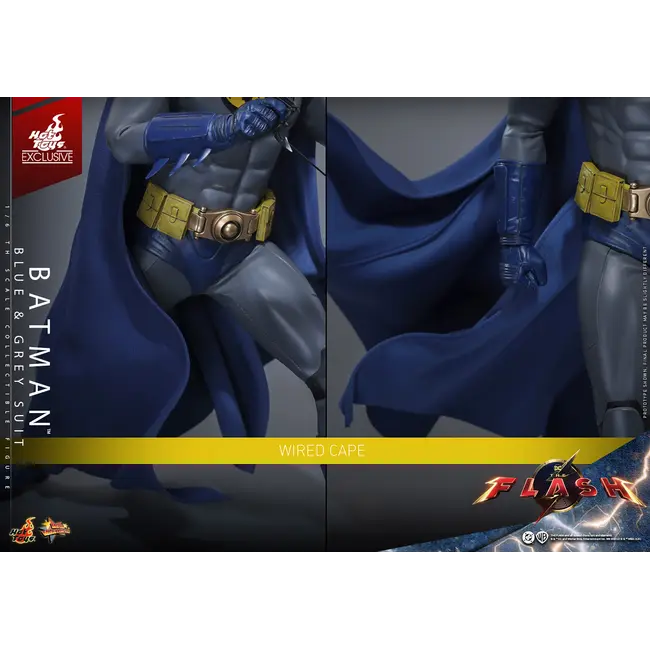 The Flash Movie Masterpiece Action Figure 1/6 Batman (Blue & Grey Suit) Limited Edition Hot Toys Exclusive 30 cm