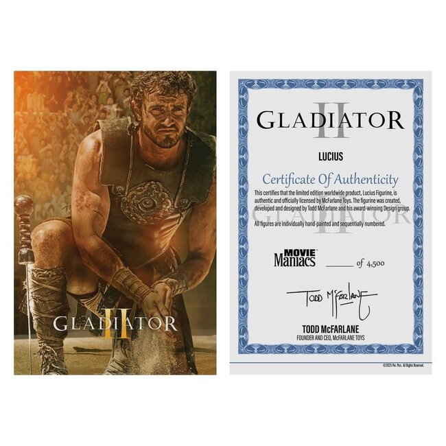 Gladiator II Movie Maniacs Action Figure Lucius 16 cm