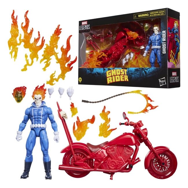 Ghost Rider Marvel Legends Actionfigur Johnny Blaze mit Motorrad, 15 cm