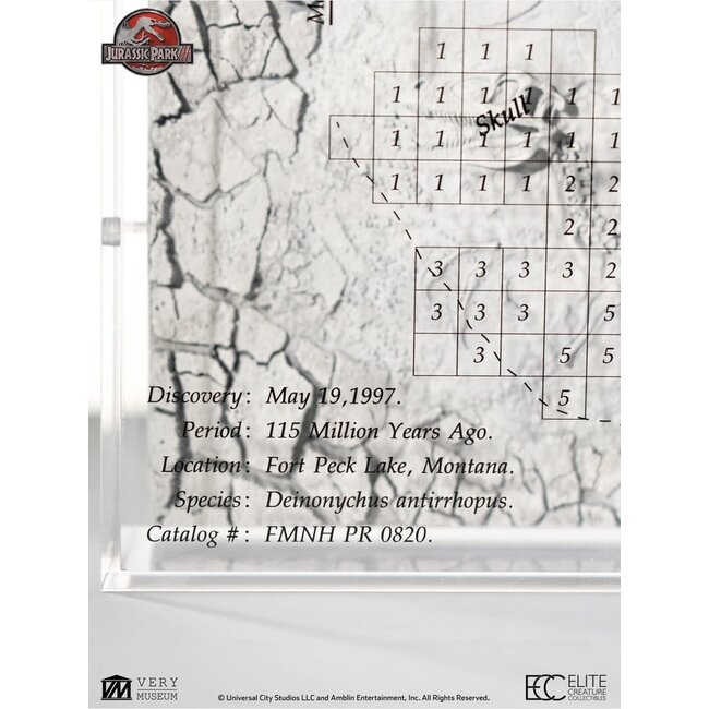 Jurassic Park III Excavation Map Velociraptor 27 cm