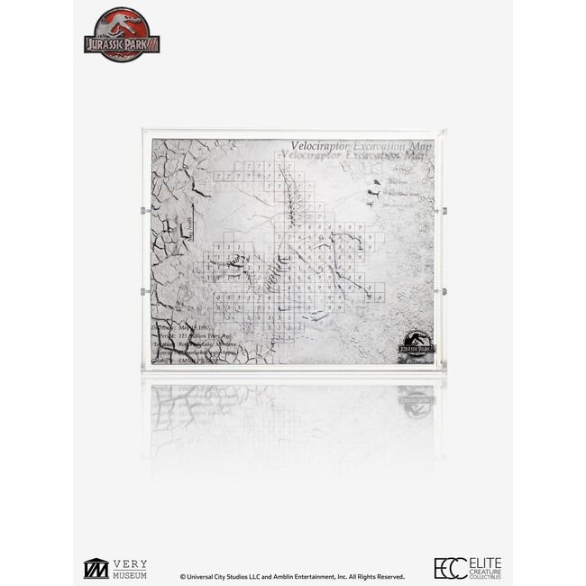 Jurassic Park III Excavation Map Velociraptor 27 cm