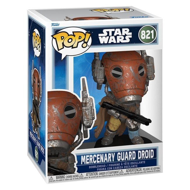 Star Wars: The Mandalorian und Grogu POP! Vinyl-Wackelkopffigur, Söldner-Wachdroid, 9 cm