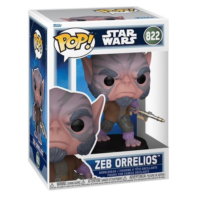 Star Wars: The Mandalorian und Grogu POP! Vinyl-Wackelkopffigur Zeb Orrelios 9 cm